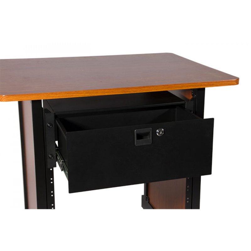 On-Stage RDLS4000, 4U Locking Rack Drawer (Shallow), Steel Material, Black, 4U (Shallow)