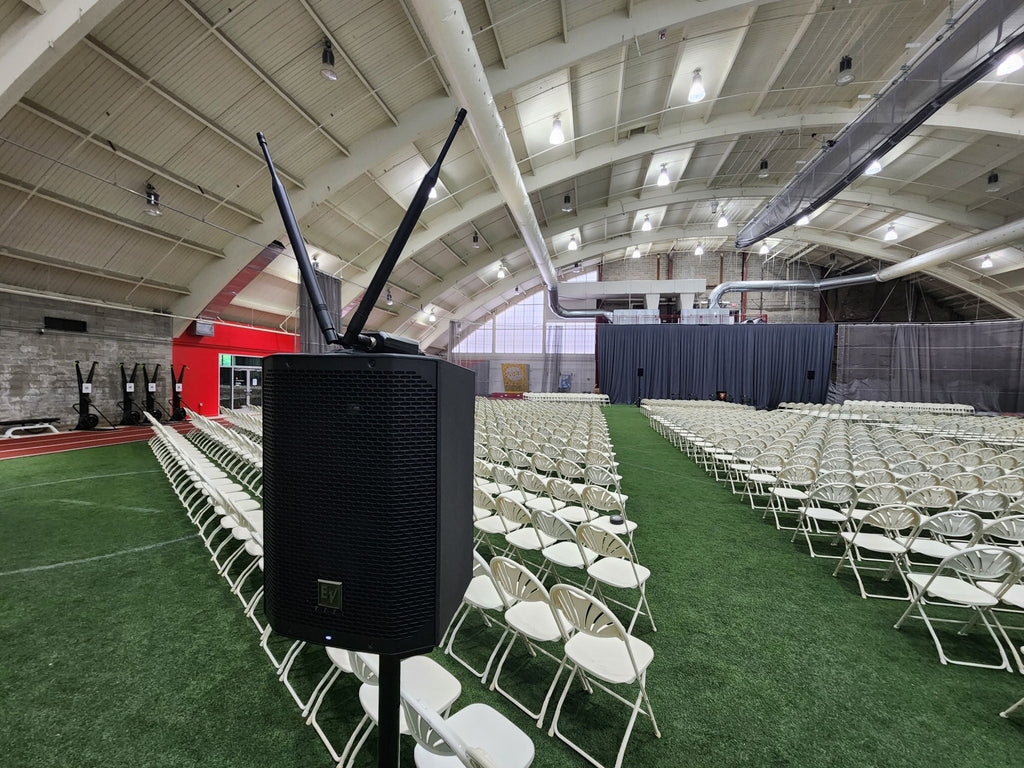 RF Venue RF PA Extension Kit RF-PA-KIT, Wireless UHF Stereo Audio Link for PA Systems, Transmitter and 2 Receivers
