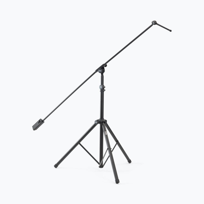 On-Stage SB9600, Tripod Studio Mic Boom with 7" Mini Boom Extension, Height 46.5"-79", 43"-79" Boom, 32-48" Base Spread, 5/8"-27" Threading, Black