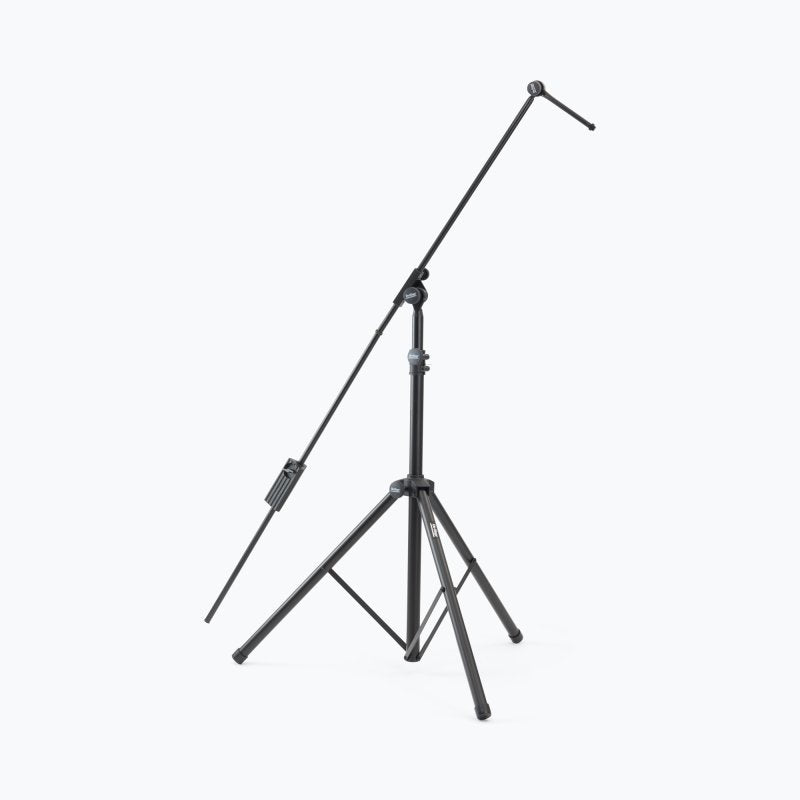 On-Stage SB9600, Tripod Studio Mic Boom with 7" Mini Boom Extension, Height 46.5"-79", 43"-79" Boom, 32-48" Base Spread, 5/8"-27" Threading, Black