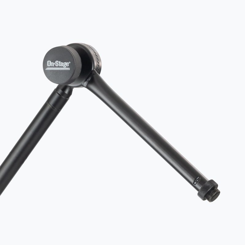 On-Stage SB9600, Tripod Studio Mic Boom with 7" Mini Boom Extension, Height 46.5"-79", 43"-79" Boom, 32-48" Base Spread, 5/8"-27" Threading, Black