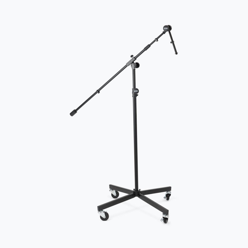 On-Stage SB96, Tripod Studio Mic Boom with 7" Mini Boom Extension and Casters, Height 45"-76", 43"-79" Boom, 34" Base Spread, 5/8"-27" Threading, Black