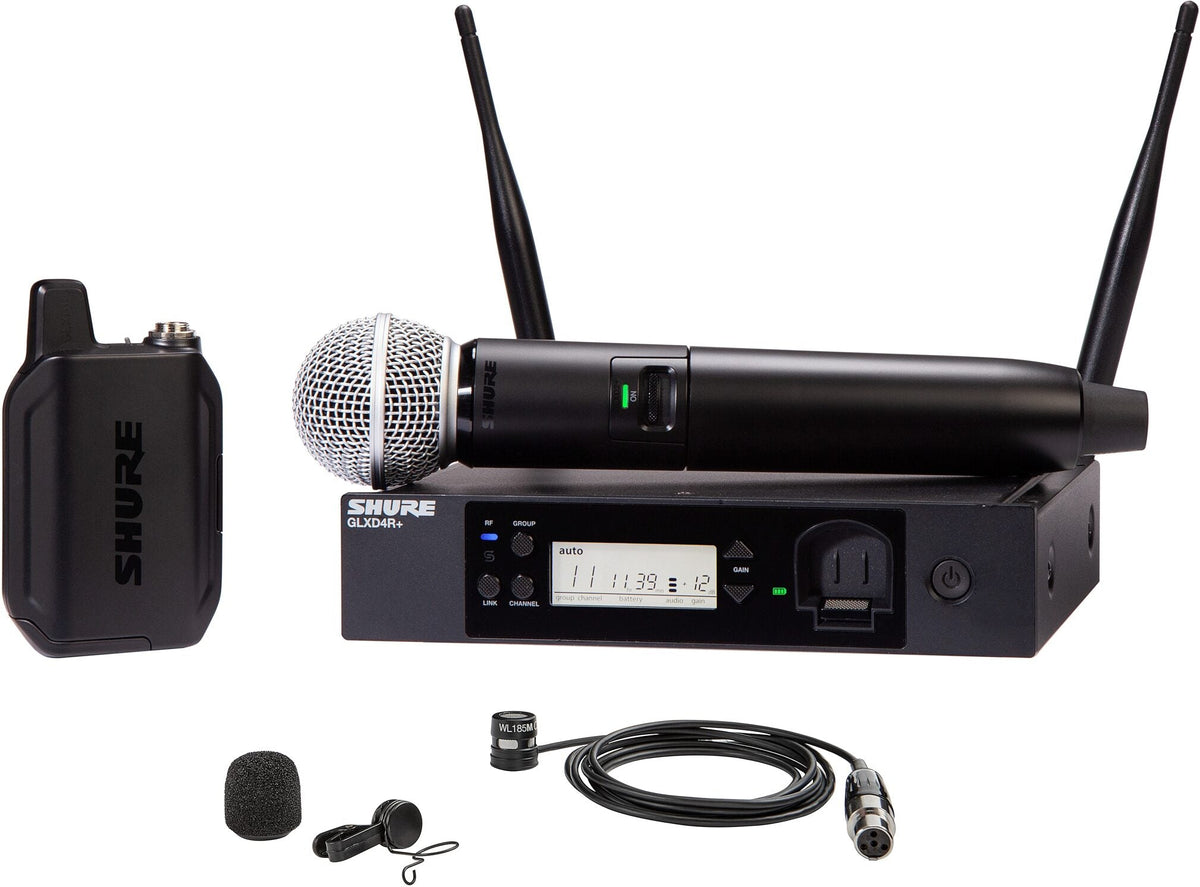 Shure SLXD124+/85M-G57, Combo System, SM58, WL185