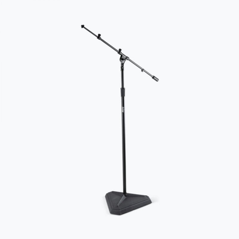 On-Stage SMS7630B, Studio Mic Boom, Height 42"-72", 32.5"-47" Boom, 15" Base Spread, 5/8"-27" Threading, Black