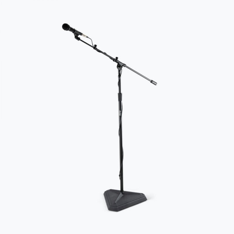 On-Stage SMS7630B, Studio Mic Boom, Height 42"-72", 32.5"-47" Boom, 15" Base Spread, 5/8"-27" Threading, Black