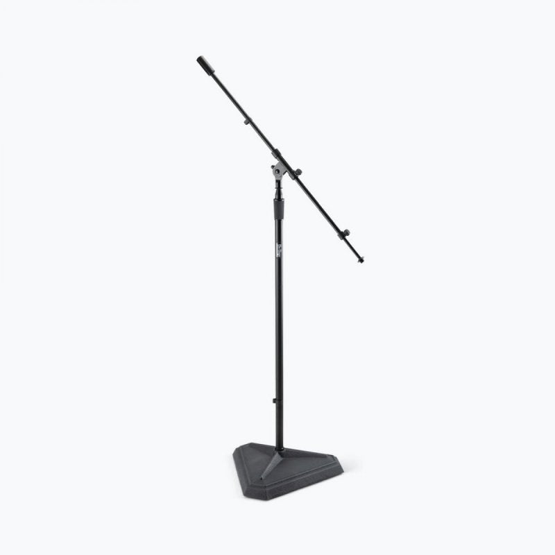 On-Stage SMS7630B, Studio Mic Boom, Height 42"-72", 32.5"-47" Boom, 15" Base Spread, 5/8"-27" Threading, Black