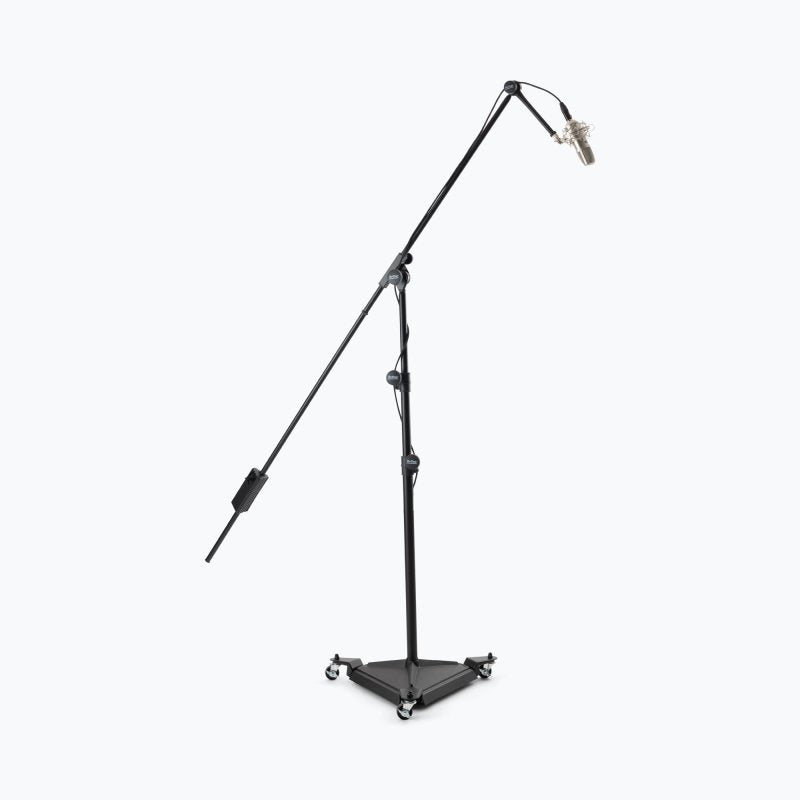 On-Stage SMS7650, Hex-Base Studio Boom Mic Stand, Height 40"- 82", 43"-79" Boom, 18" Base Spread, 5/8"-27" Threading, Black