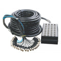 On-Stage SNK244100V2, 100' 24-Channel/4-Return Stage Snake, 100' Length, 24 (female) XLR Inputs, Metal Construction, Black, Includes Nylon Bag