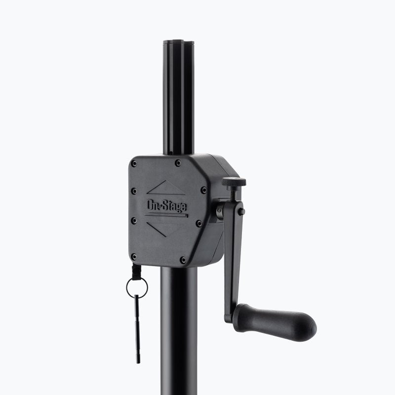 On-Stage SS7747V2, Crank-Up Subwoofer Pole, Height Adjustment 40"-63", 145 lbs Weight Capacity, Steel Construction, Black