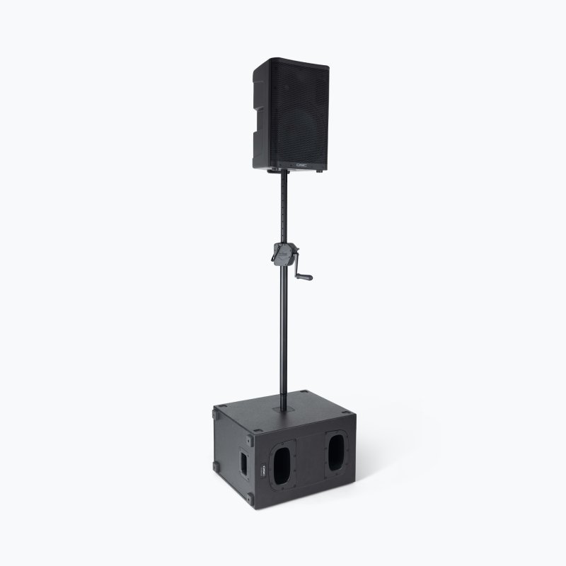 On-Stage SS7747V2, Crank-Up Subwoofer Pole, Height Adjustment 40"-63", 145 lbs Weight Capacity, Steel Construction, Black