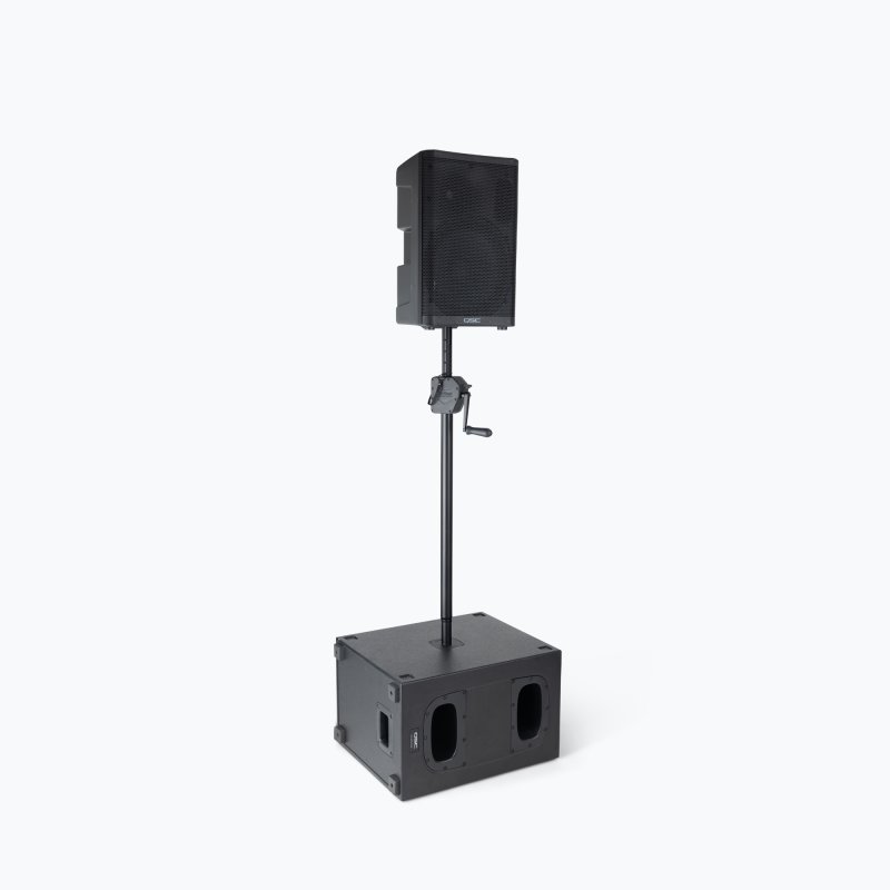 On-Stage SS7747V2, Crank-Up Subwoofer Pole, Height Adjustment 40"-63", 145 lbs Weight Capacity, Steel Construction, Black