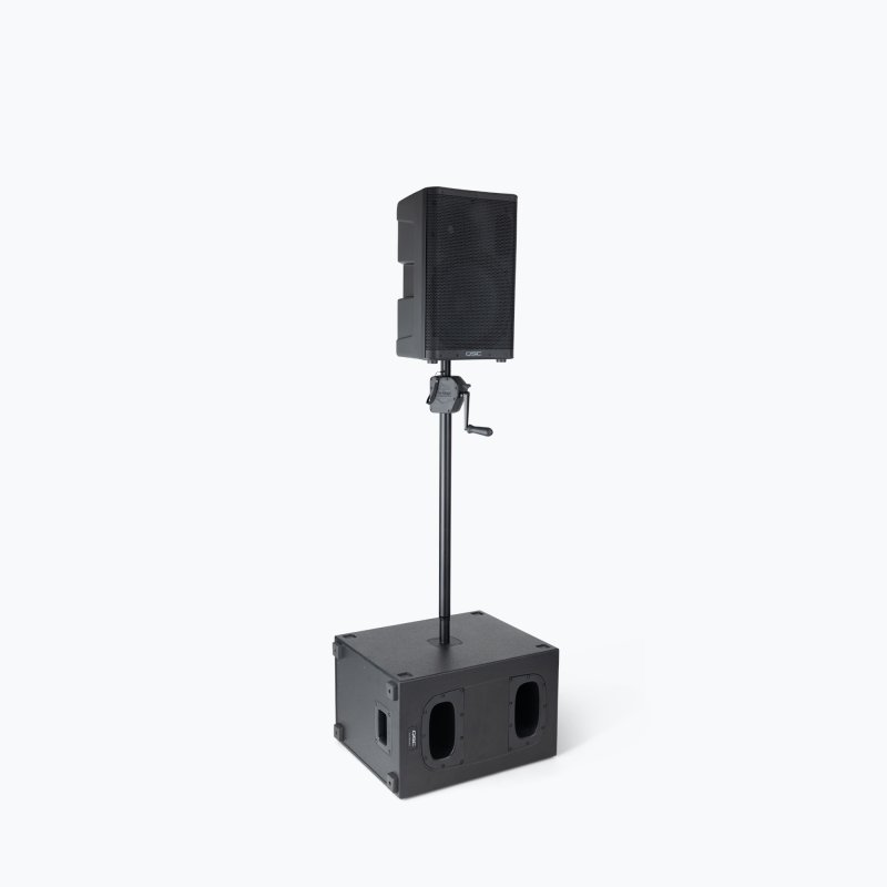 On-Stage SS7747V2, Crank-Up Subwoofer Pole, Height Adjustment 40"-63", 145 lbs Weight Capacity, Steel Construction, Black