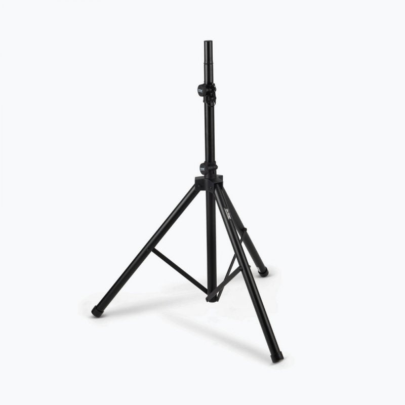 On-Stage SS7761B, All-Aluminum Speaker Stand, 45" - 72" Length, 120 lb Weight Capacity, 32" - 48" Base Spread, Aluminum Construction, Black