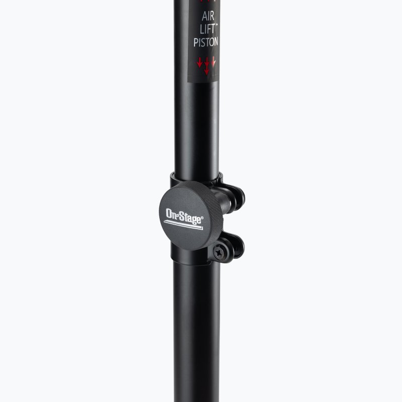On-Stage SS7764B, Air-Lift Speaker Stand, Height Adjustment 47" - 74", 100 lbs. Weight Capacity, 46" Base Spread, Aluminum and Steel Construction, Black