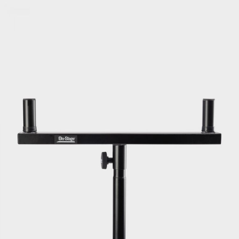 On-Stage SS7920, Dual-Mount Speaker Bracket, Up to 80 lbs Equally distributed- Level Application Weight Capacity, Steel Construction, Black