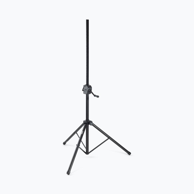 On-Stage SS8800B, Power Crank-Up Speaker Stand, Height Adjustment 47" - 80", 80 lbs Weight Capacity, Aluminum and Steel Construction, Black