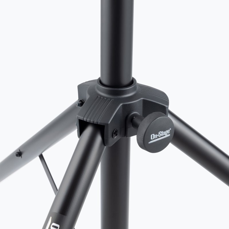 On-Stage SS8800B, Power Crank-Up Speaker Stand, Height Adjustment 47" - 80", 80 lbs Weight Capacity, Aluminum and Steel Construction, Black