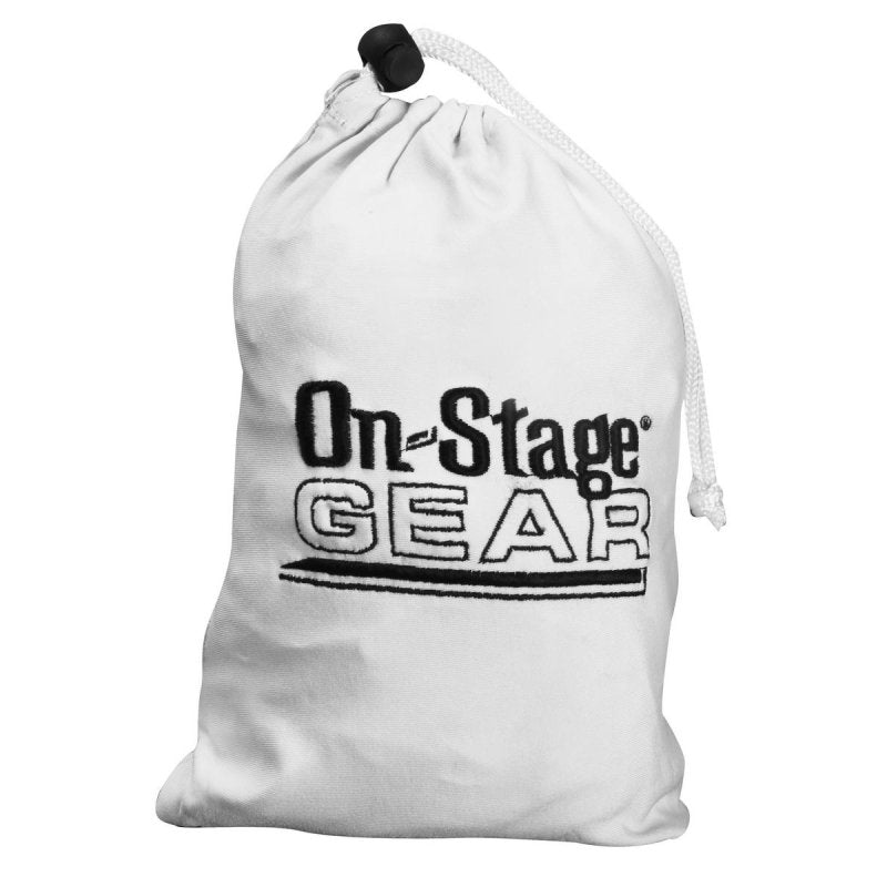 On-Stage SSA100W, Speaker/Lighting Stand Scrim, Stretchable, Durable Nylon w/ Built in Bag Construction, White