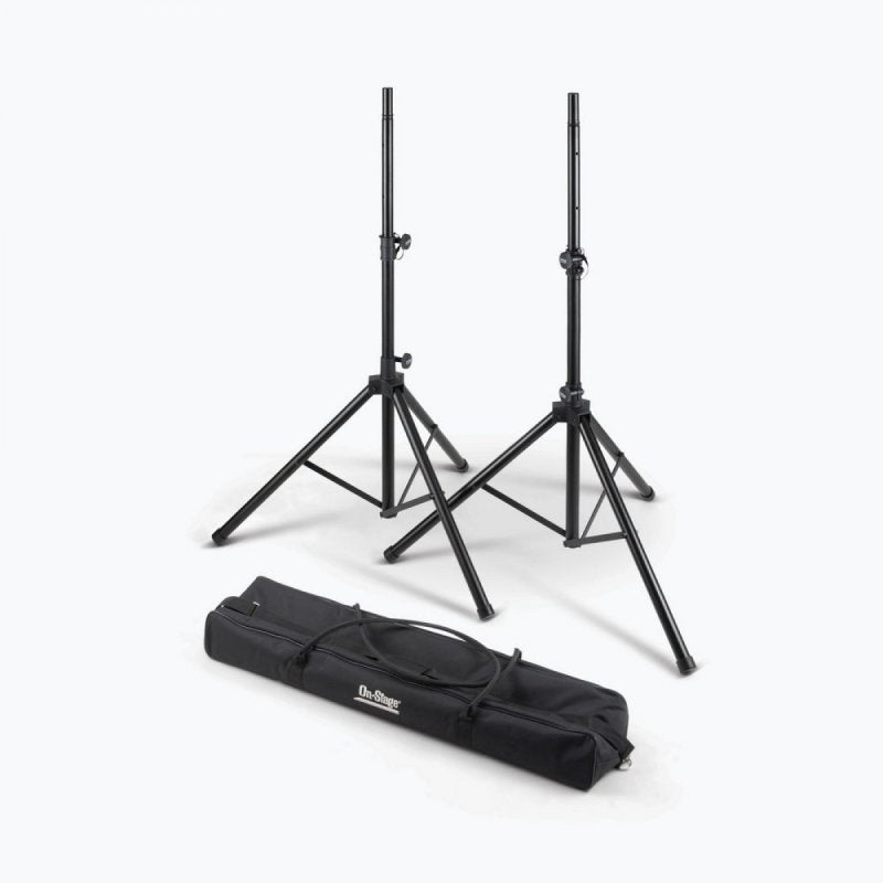 On-Stage SSP7950, All-Aluminum Speaker Stand Pack, Height Adjustment 45" - 72", 120 lbs Each Weight Capacity, Aluminum Construction, Black