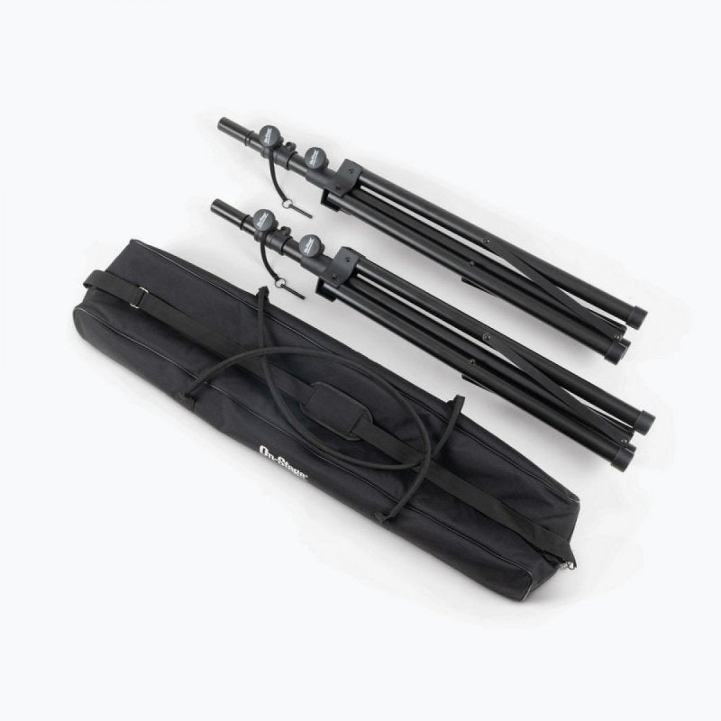 On-Stage SSP7950, All-Aluminum Speaker Stand Pack, Height Adjustment 45" - 72", 120 lbs Each Weight Capacity, Aluminum Construction, Black