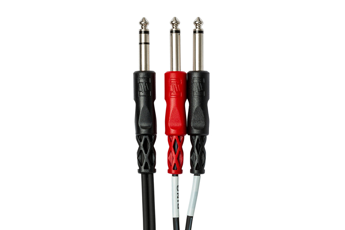 HOSA - Insert Cable, 1/4 in TRS to Dual 1/4 in TS, 4 m
