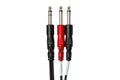 HOSA - Insert Cable, 1/4 in TRS to Dual 1/4 in TS, 2 m