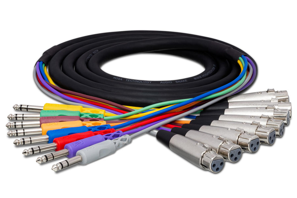 HOSA - Balanced Snake, XLR3F to 1/4 in TRS, 5 m