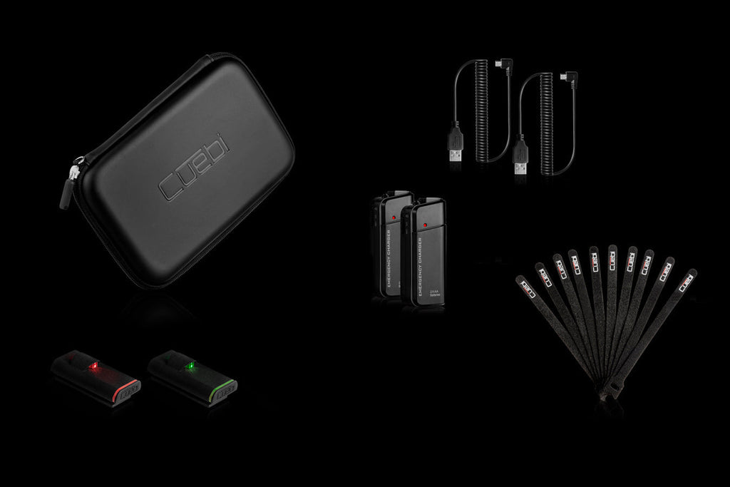Cuebi Lights Set of 2, Wireless WiFi IP Tally Light System for Blackmagic ATEM, NewTek TriCaster, vMix, Roland and Ross Video Switchers, Includes Carrying Case, USB Cables, Velcro Straps and AA Battery Pack