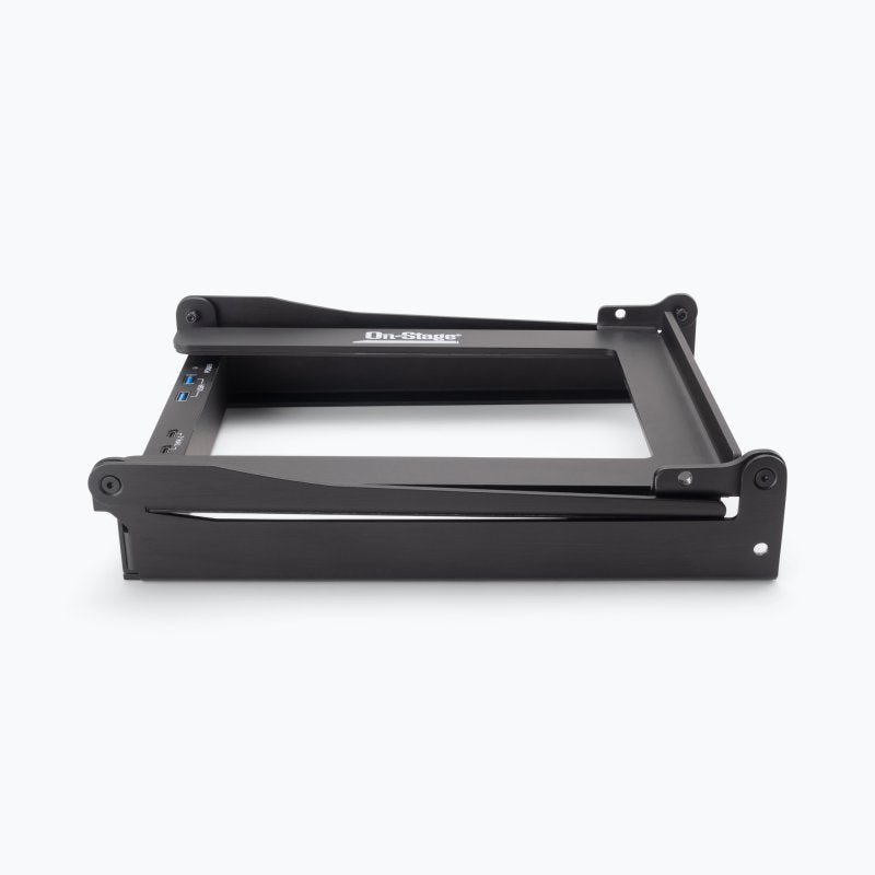 On-Stage LPT8000, Laptop Stand with USB Hub, 11 lbs. Weight Capacity, Black, Includes USB Charging cable, Instructions