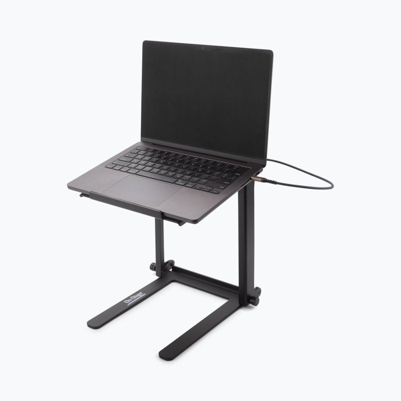On-Stage LPT8000, Laptop Stand with USB Hub, 11 lbs. Weight Capacity, Black, Includes USB Charging cable, Instructions