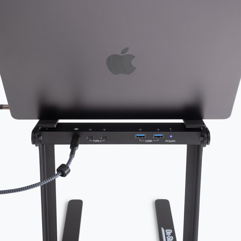On-Stage LPT8000, Laptop Stand with USB Hub, 11 lbs. Weight Capacity, Black, Includes USB Charging cable, Instructions