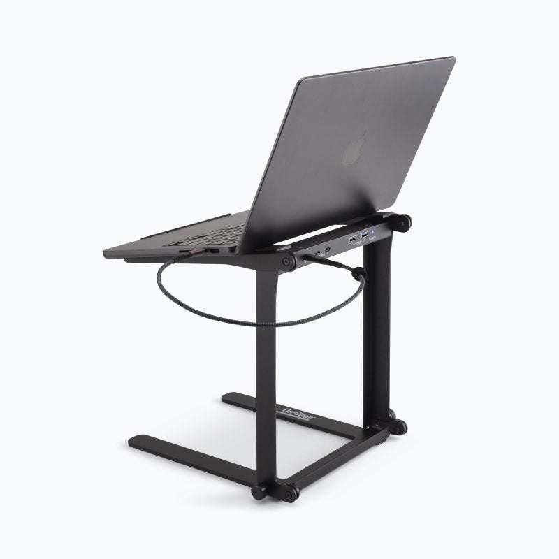 On-Stage LPT8000, Laptop Stand with USB Hub, 11 lbs. Weight Capacity, Black, Includes USB Charging cable, Instructions