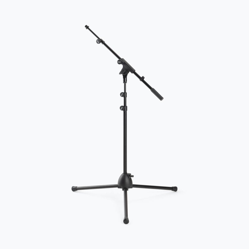 On-Stage MS500, Travel Mic Stand, Height Adjustment 22"- 57", 19.5" - 35" Boom, Black, Includes Drawstring Bag