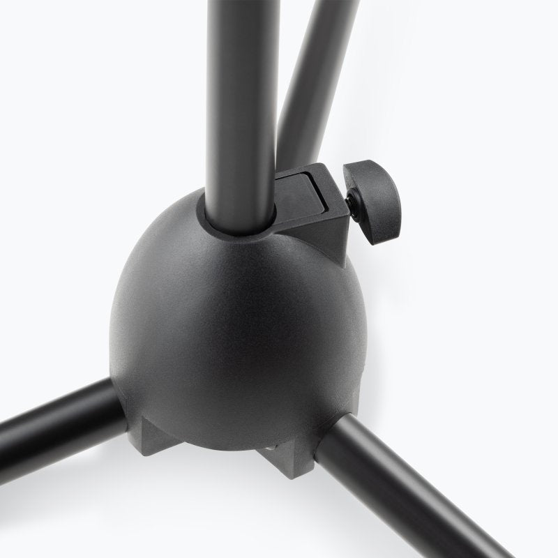 On-Stage MS500, Travel Mic Stand, Height Adjustment 22"- 57", 19.5" - 35" Boom, Black, Includes Drawstring Bag
