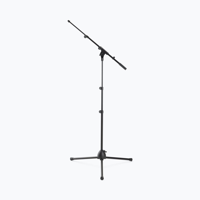 On-Stage MS500, Travel Mic Stand, Height Adjustment 22"- 57", 19.5" - 35" Boom, Black, Includes Drawstring Bag