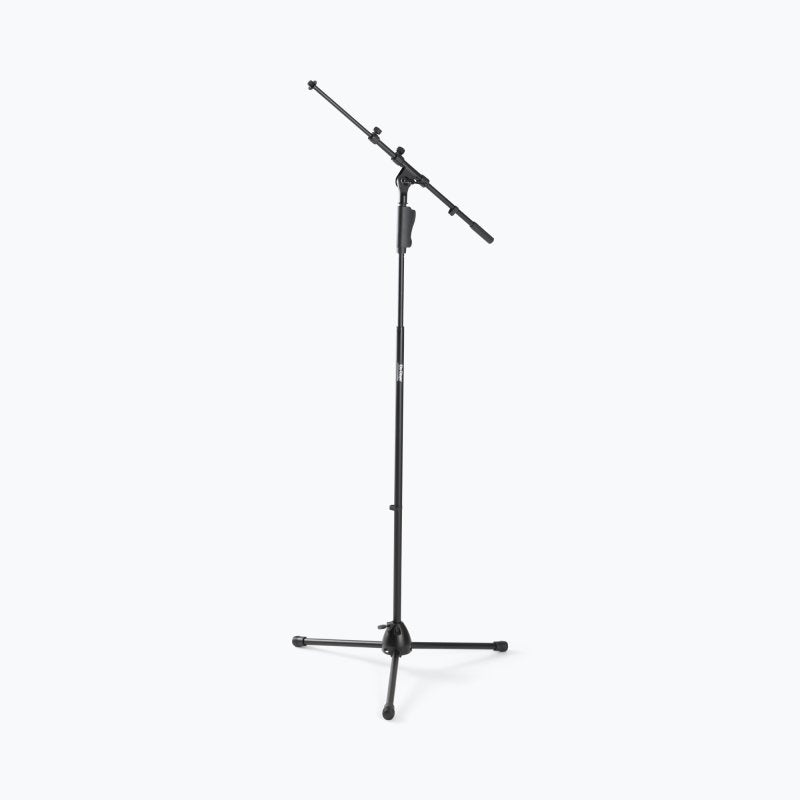 On-Stage MS7550, One-Handed Boom Mic Stand with Tripod Base, Height Adjustment 46.5"-72.8", 18.7"-33.1" Boom, 27.2" Base Spread, Steel Construction, 5/8"-27 Threading