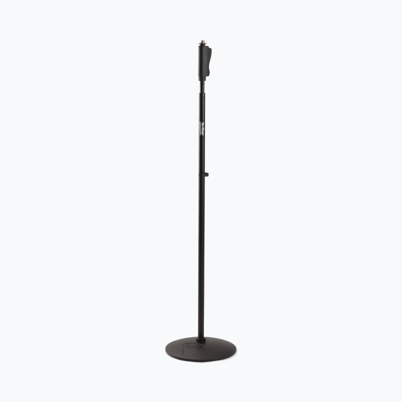 On-Stage MS9510, Production-Grade One-Handed Mic Stand with Round Base, Height Adjustment 43″-69.75″, 5/8"-27 Threading