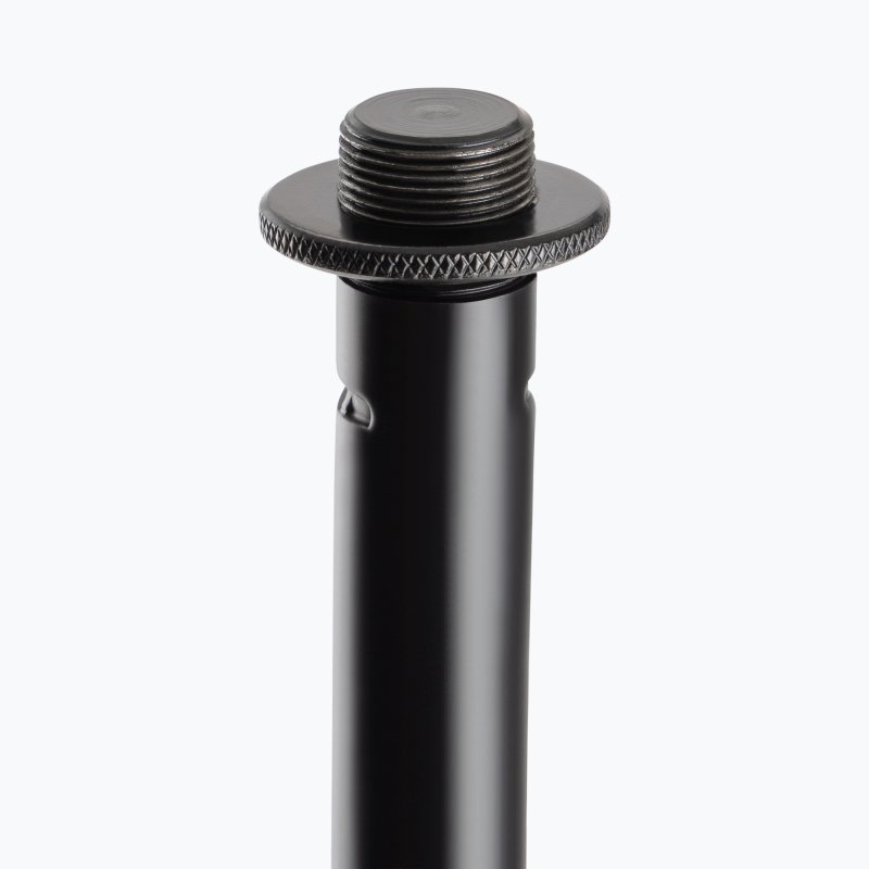 On-Stage MS7702B, Mic Stand with Gooseneck, Height Adjustment 32"-61.5", 23" Base Spread, 5/8"-27 Threading, Black