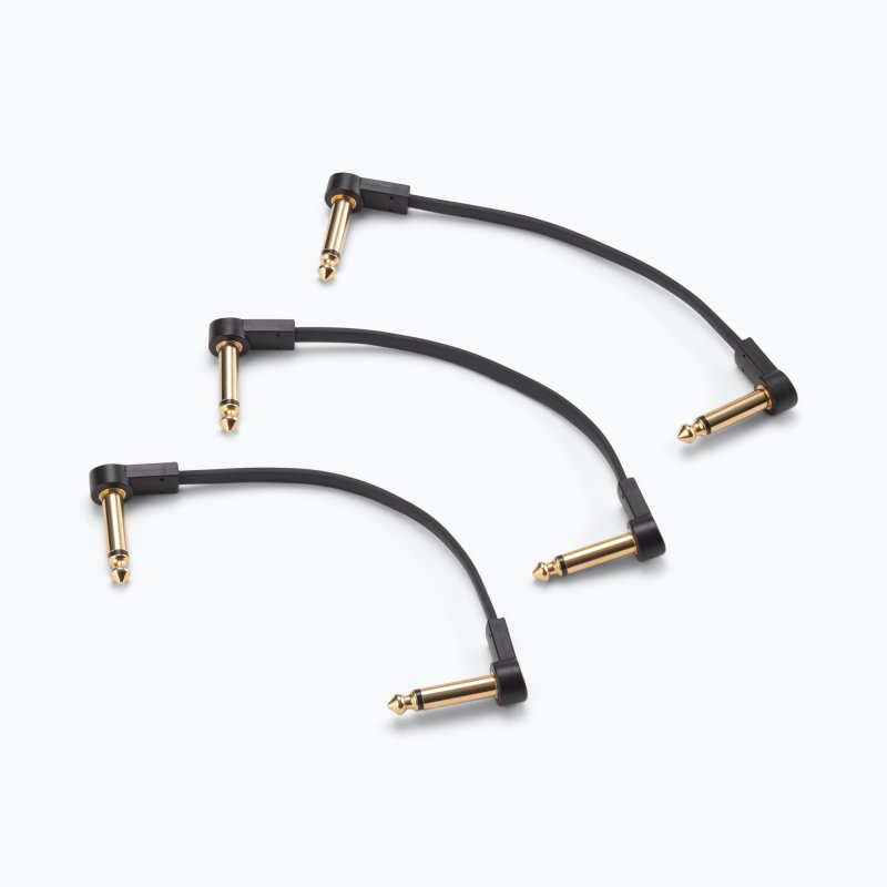 On-Stage OSPRO-FPC-3, Production-Grade Flat Patch Cables (3-Pack), 6" Length, 26 AWG Gauge, Oxygen-free copper, Spiral Shielding Construction