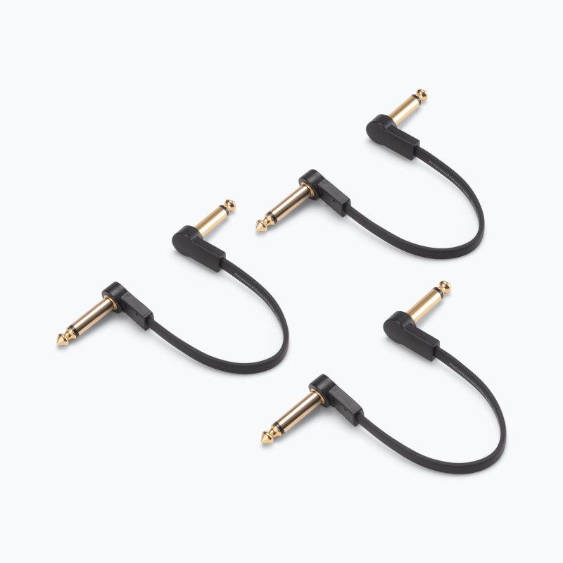 On-Stage OSPRO-FPC-3, Production-Grade Flat Patch Cables (3-Pack), 6" Length, 26 AWG Gauge, Oxygen-free copper, Spiral Shielding Construction