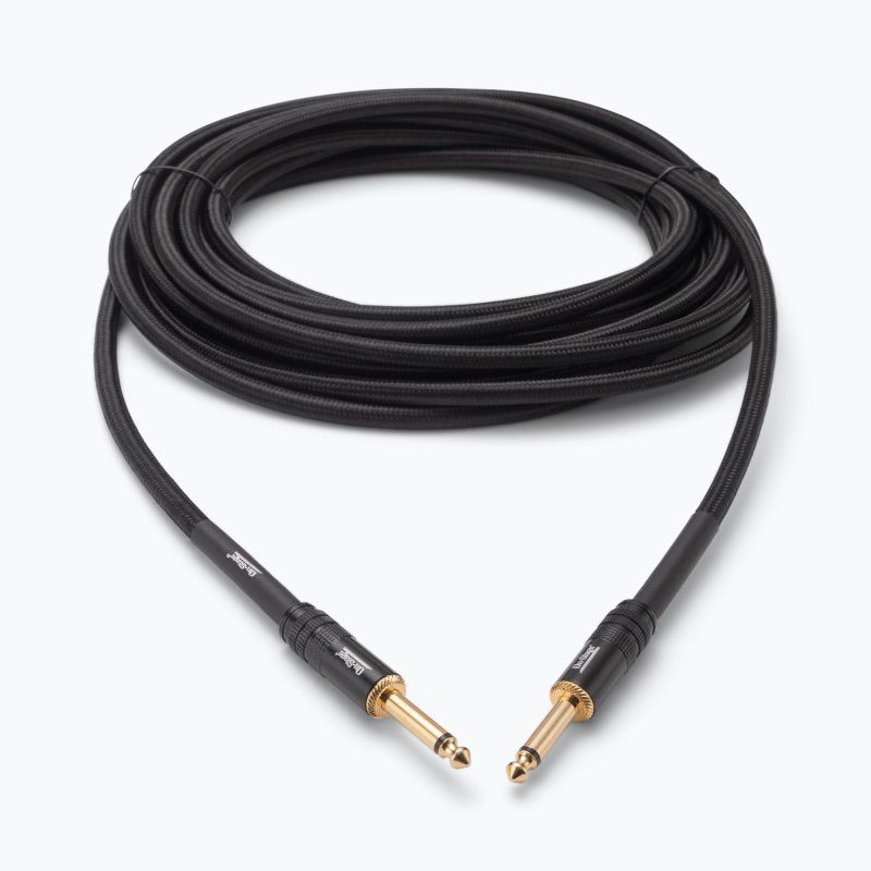 On-Stage OSPRO-ICS-10, Production-Grade Braided Instrument Cable (Straight to Straight) 10 ft, Gold-plated, Straight ¼" Connectors Connectors, 24 AWG Gauge, Oxygen-free copper, Braided Shielding Construction