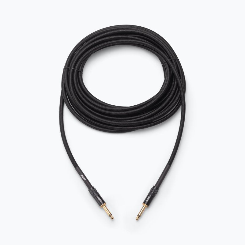 On-Stage OSPRO-ICS-25, Production-Grade Braided Instrument Cable (Straight to Straight) 25 ft, Gold-plated, Straight ¼" Connectors Connectors, 24 AWG Gauge, Oxygen-free copper, Braided Shielding Construction