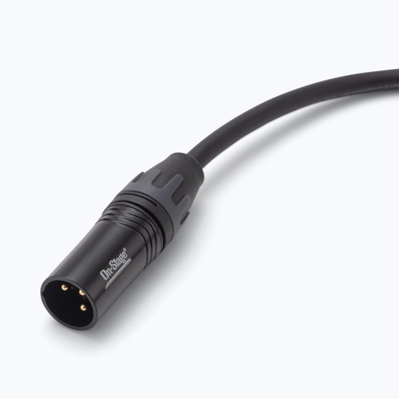 On-Stage OSPRO-MC-50, Production-Grade Microphone Cable (XLR to XLR) 50 ft, Gold-plated, XLR to XLR Connectors, 24 AWG Gauge, Oxygen-free Copper Construction