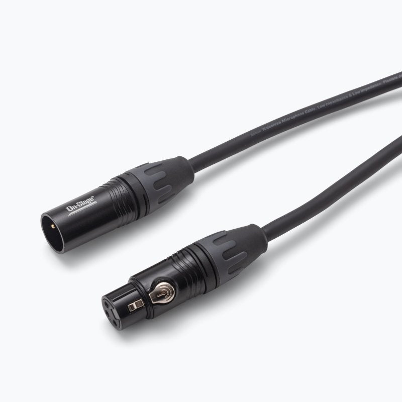 On-Stage OSPRO-MC-50, Production-Grade Microphone Cable (XLR to XLR) 50 ft, Gold-plated, XLR to XLR Connectors, 24 AWG Gauge, Oxygen-free Copper Construction
