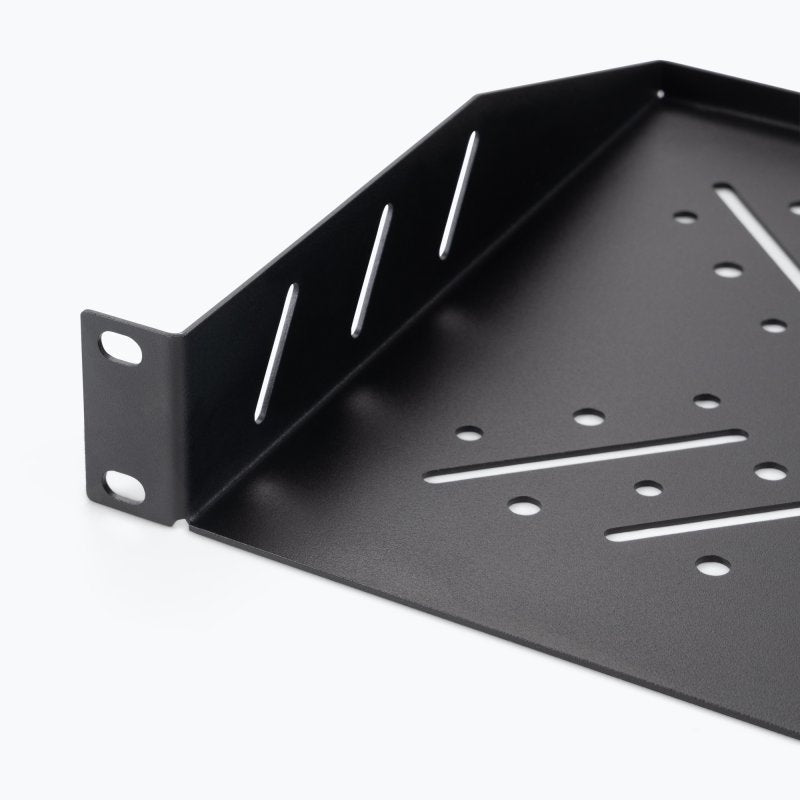 On-Stage RVS1000, 1U Vented Rack Shelf, Height 1.74", 19" Length, 35 lbs. Weight Capacity, Steel Construction, Black