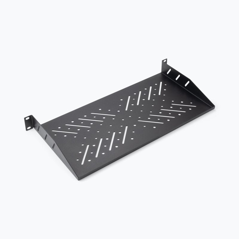 On-Stage RVS1000, 1U Vented Rack Shelf, Height 1.74", 19" Length, 35 lbs. Weight Capacity, Steel Construction, Black