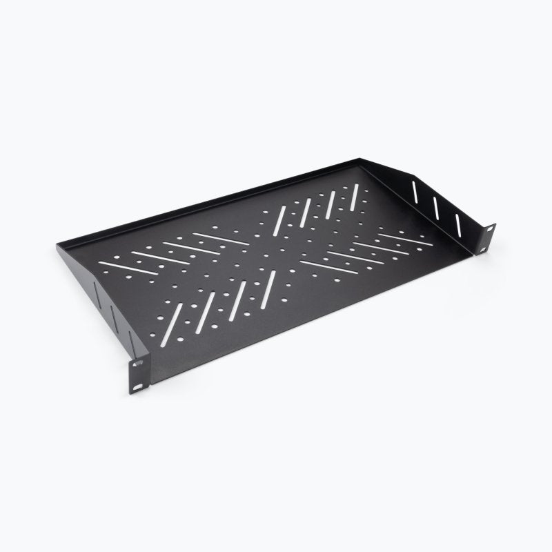 On-Stage RVS1000, 1U Vented Rack Shelf, Height 1.74", 19" Length, 35 lbs. Weight Capacity, Steel Construction, Black