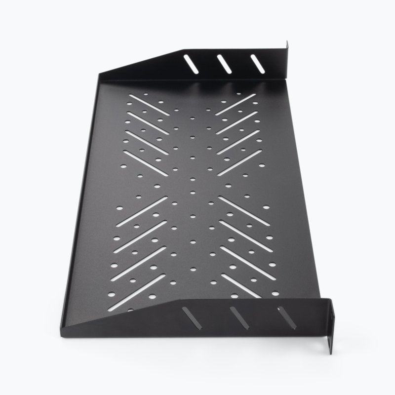 On-Stage RVS1000, 1U Vented Rack Shelf, Height 1.74", 19" Length, 35 lbs. Weight Capacity, Steel Construction, Black