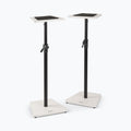 On-Stage SMS7500W, Wood Studio Monitor Stands (White, Pair), Height Adjustment 35.5"- 56.5", 90 lbs. Weight Capacity, Steel and Wood Construction, White