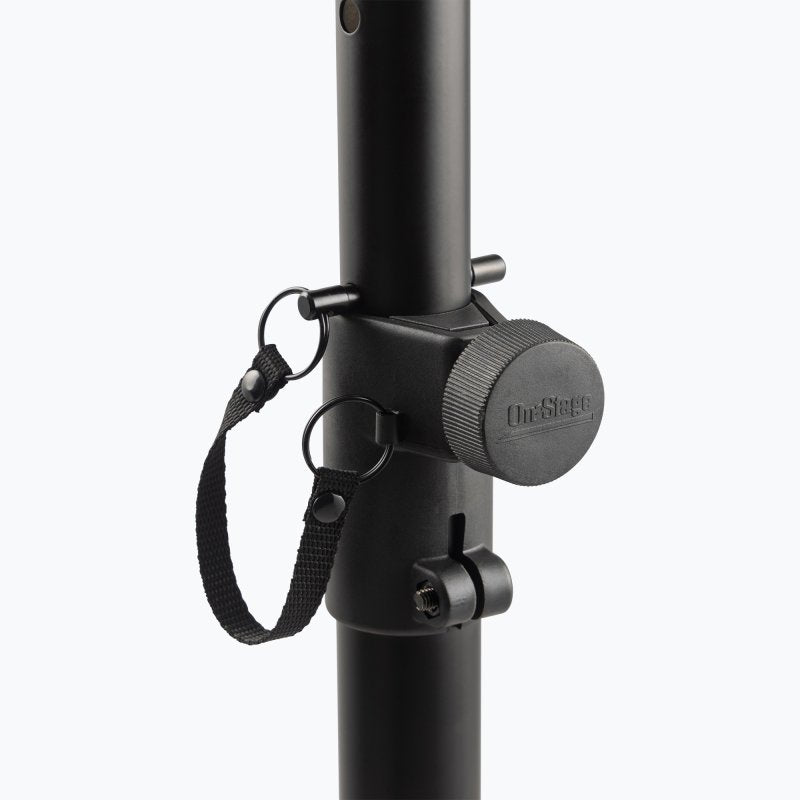 On-Stage SMS7500W, Wood Studio Monitor Stands (White, Pair), Height Adjustment 35.5"- 56.5", 90 lbs. Weight Capacity, Steel and Wood Construction, White
